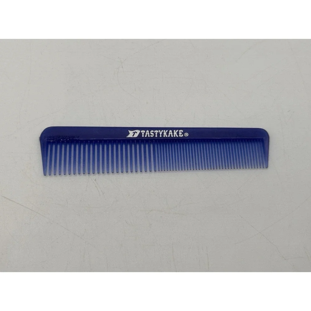 Vintage UNBREAKABLE Hair Comb Tastykake Advertising Comb‎ Barber 5